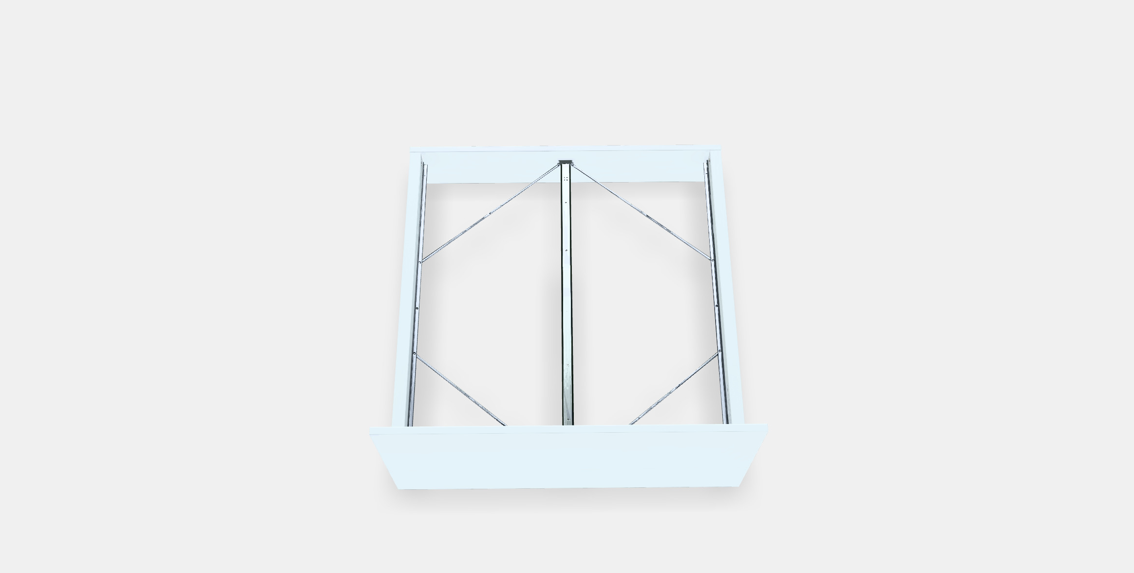 MALM Bed frame high 1 Low-poly 3D model_3