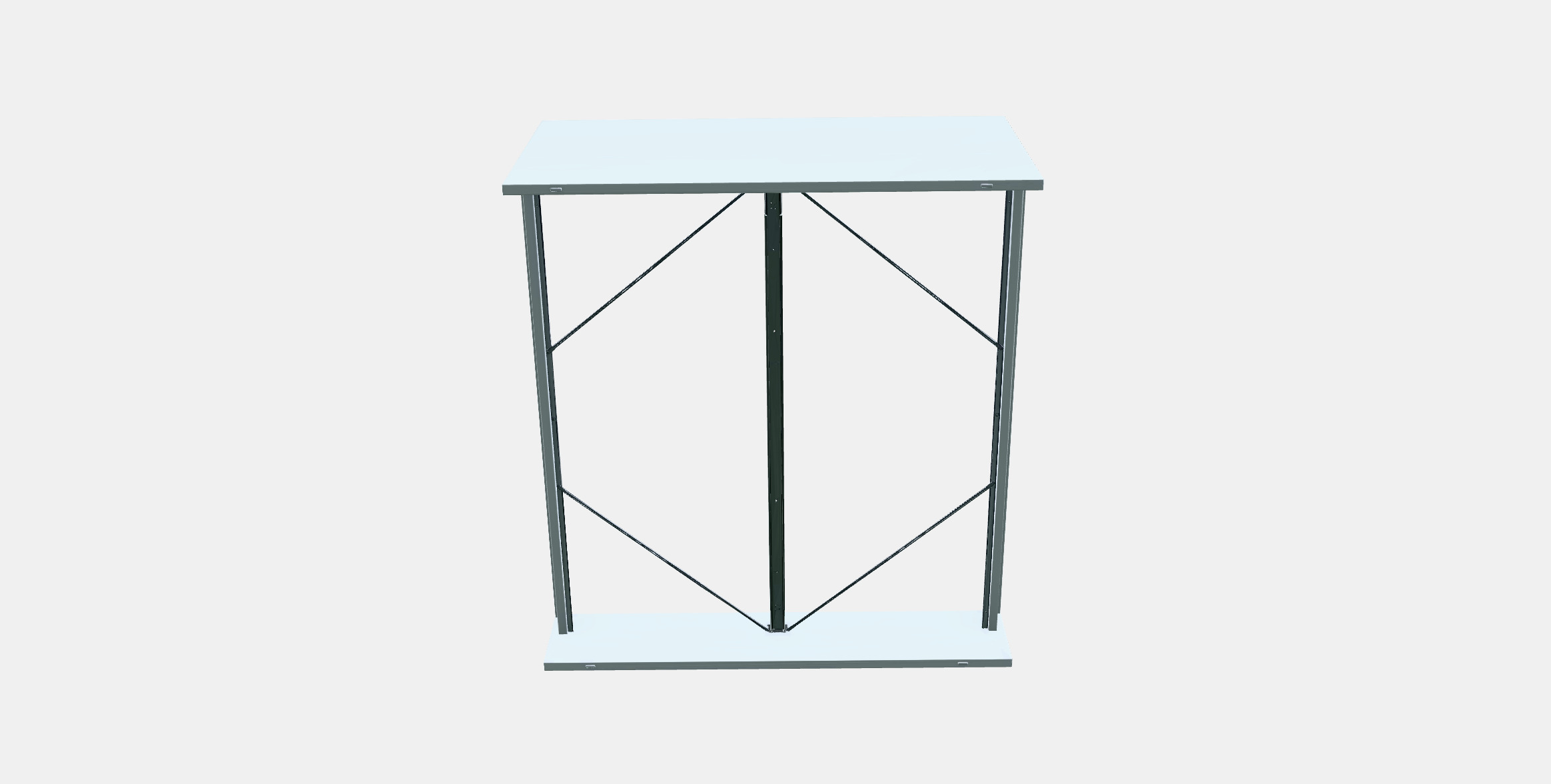 MALM Bed frame high 1 Low-poly 3D model_7