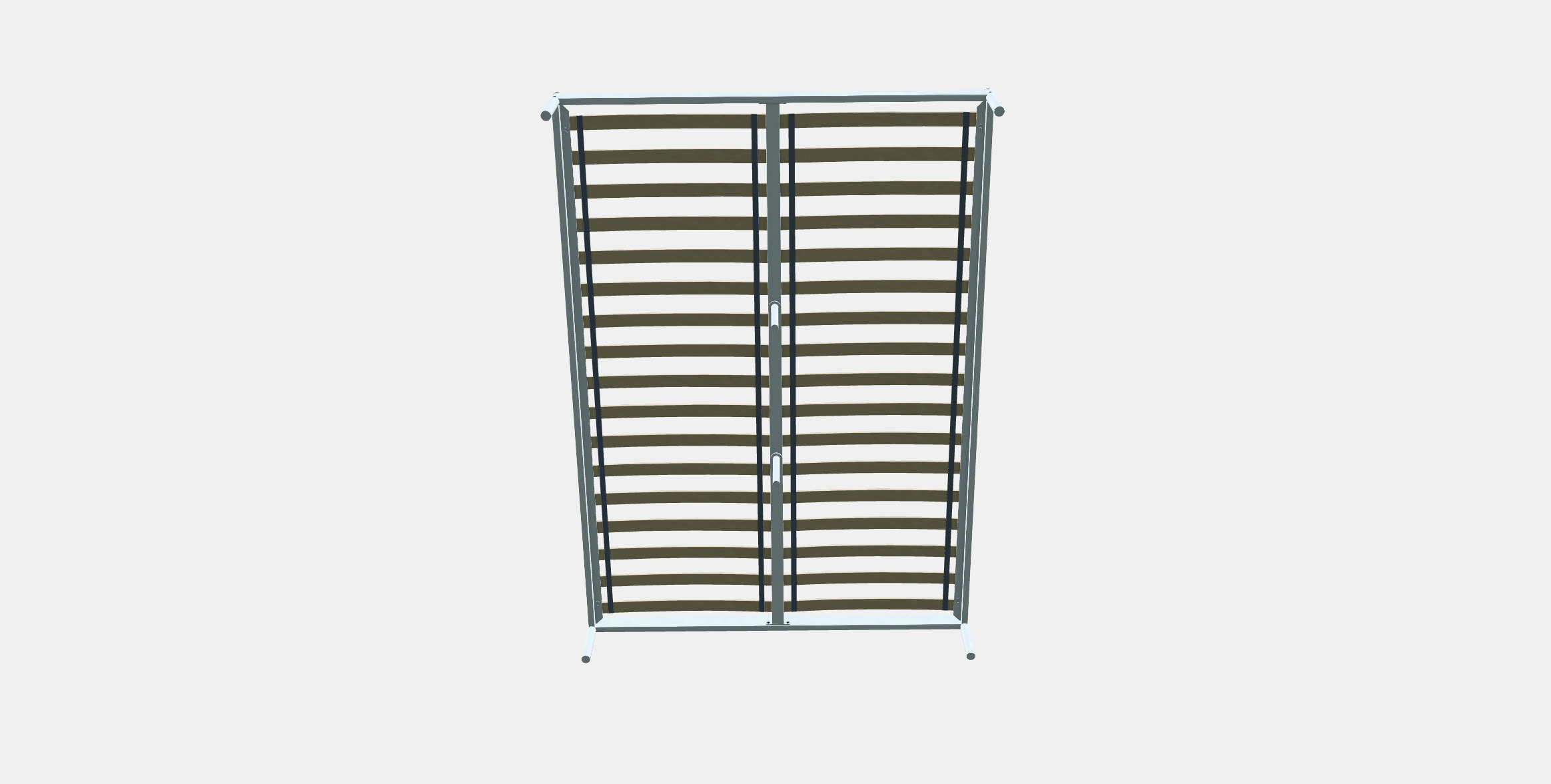 VEVELSTAD Bed frame Low-poly 3D model_7