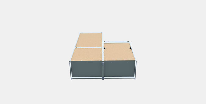 HAUGA Storage combination Low-poly 3D model 5