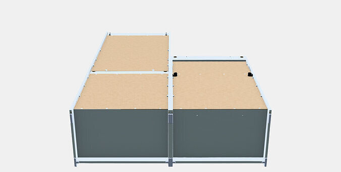 HAUGA Storage combination Low-poly 3D model 7