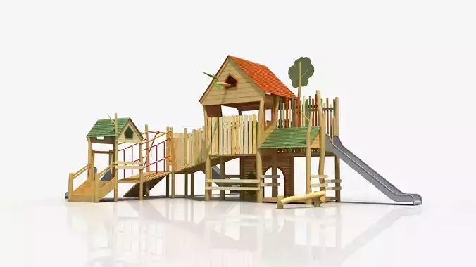 Cabin themed amusement park