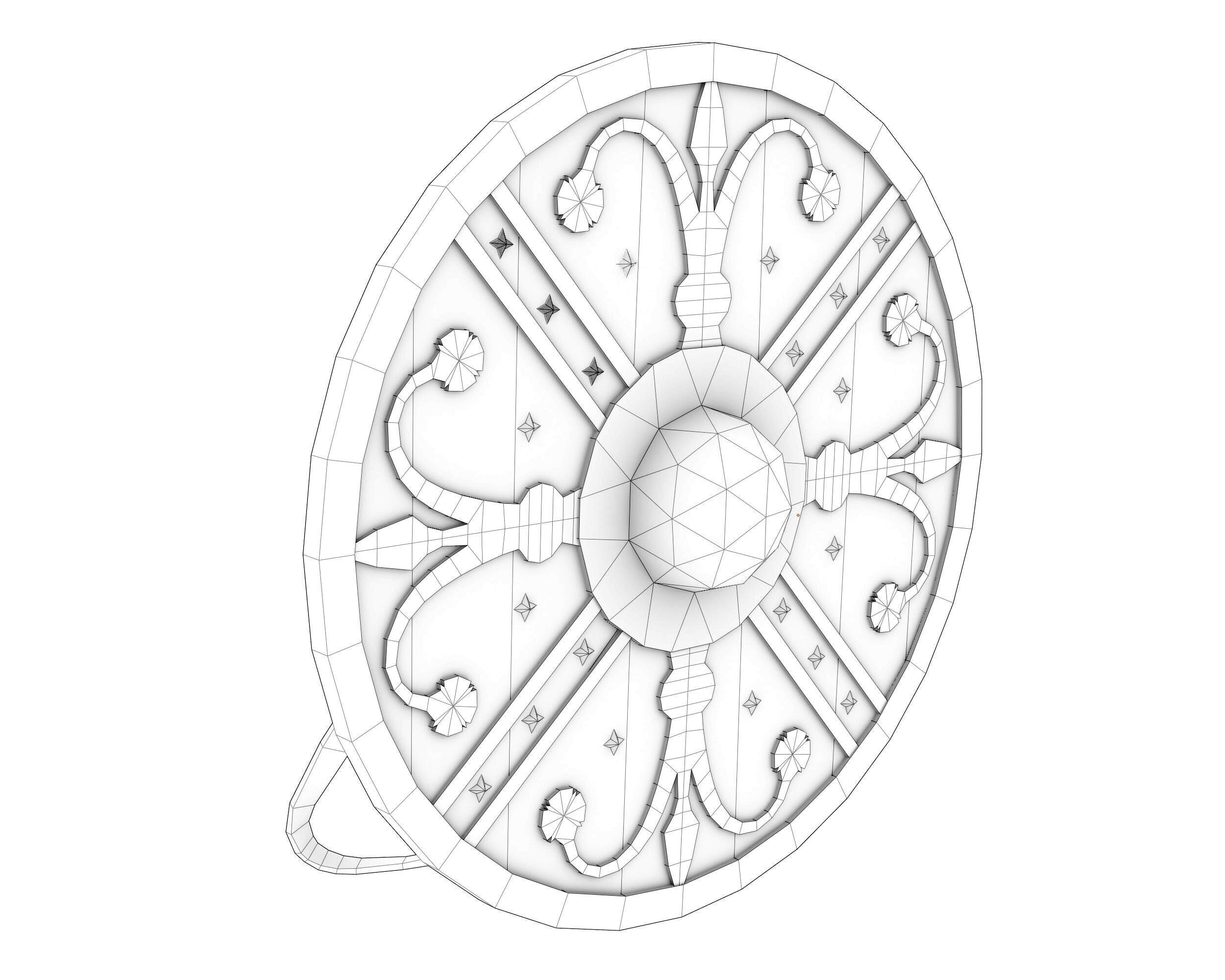 Viking weapon  Low-poly 3D model_4