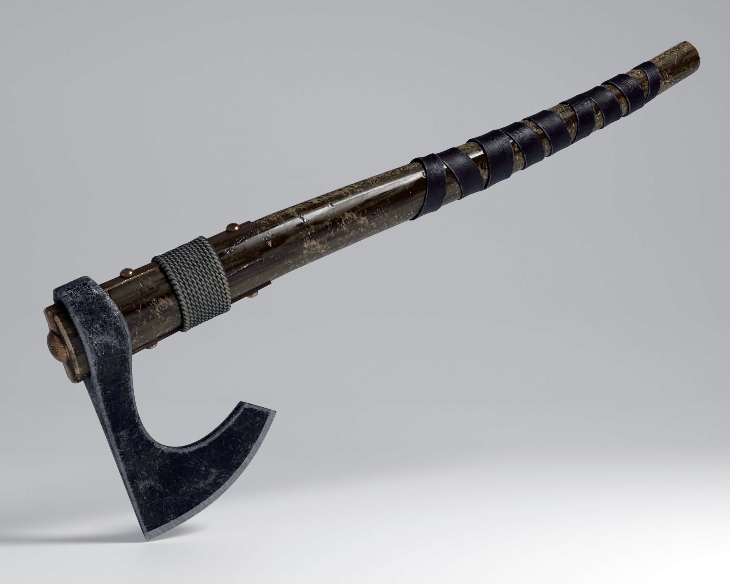Viking weapon  Low-poly 3D model_10