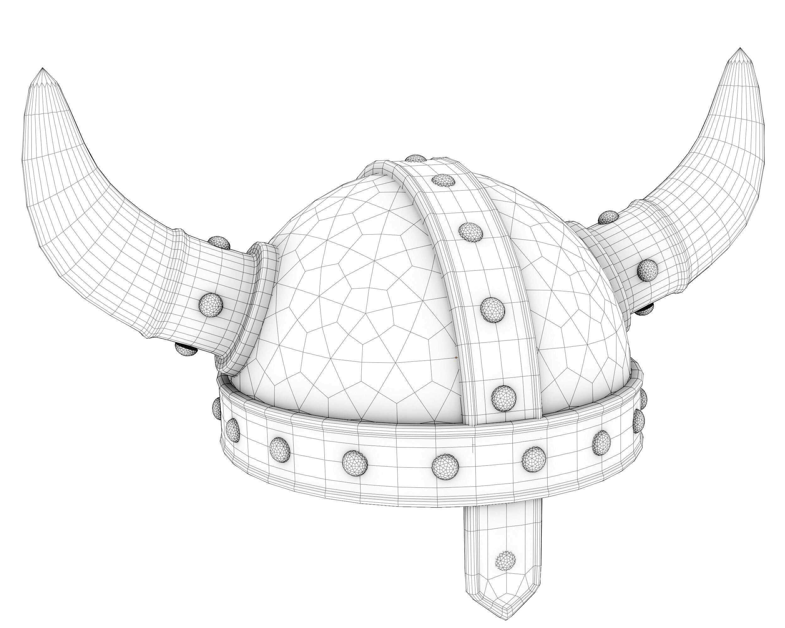 Viking weapon  Low-poly 3D model_3