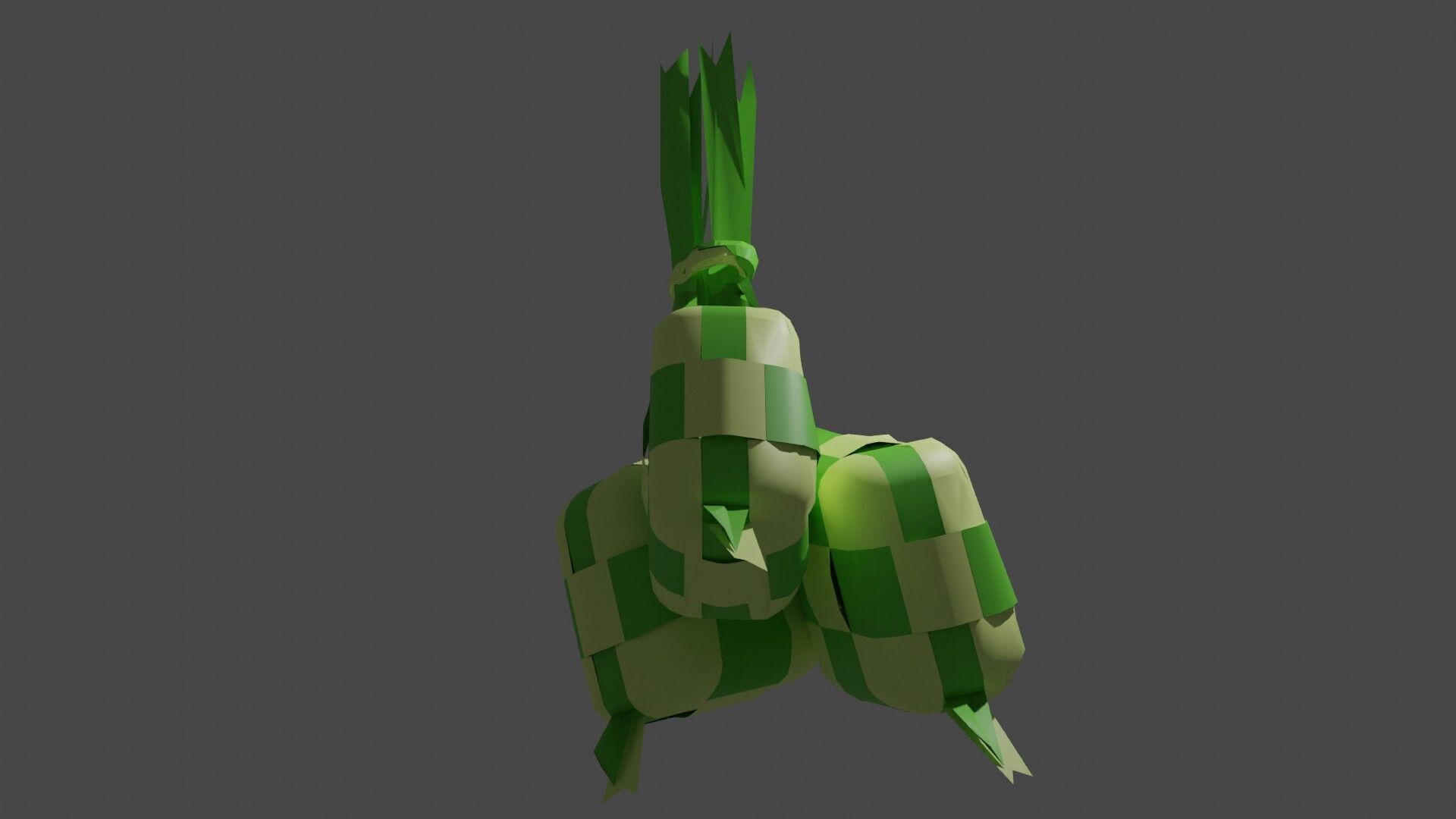 Ketupat Low-poly 3D model_2