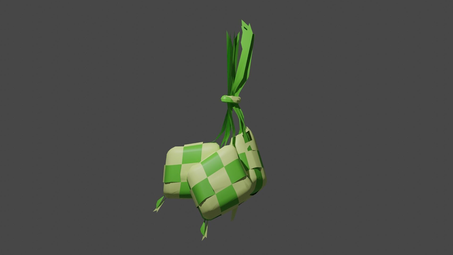 Ketupat Low-poly 3D model_3