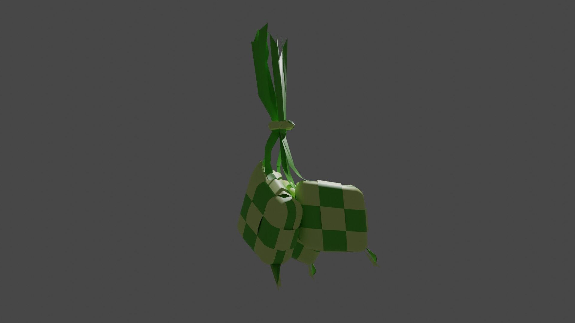 Ketupat Low-poly 3D model_4