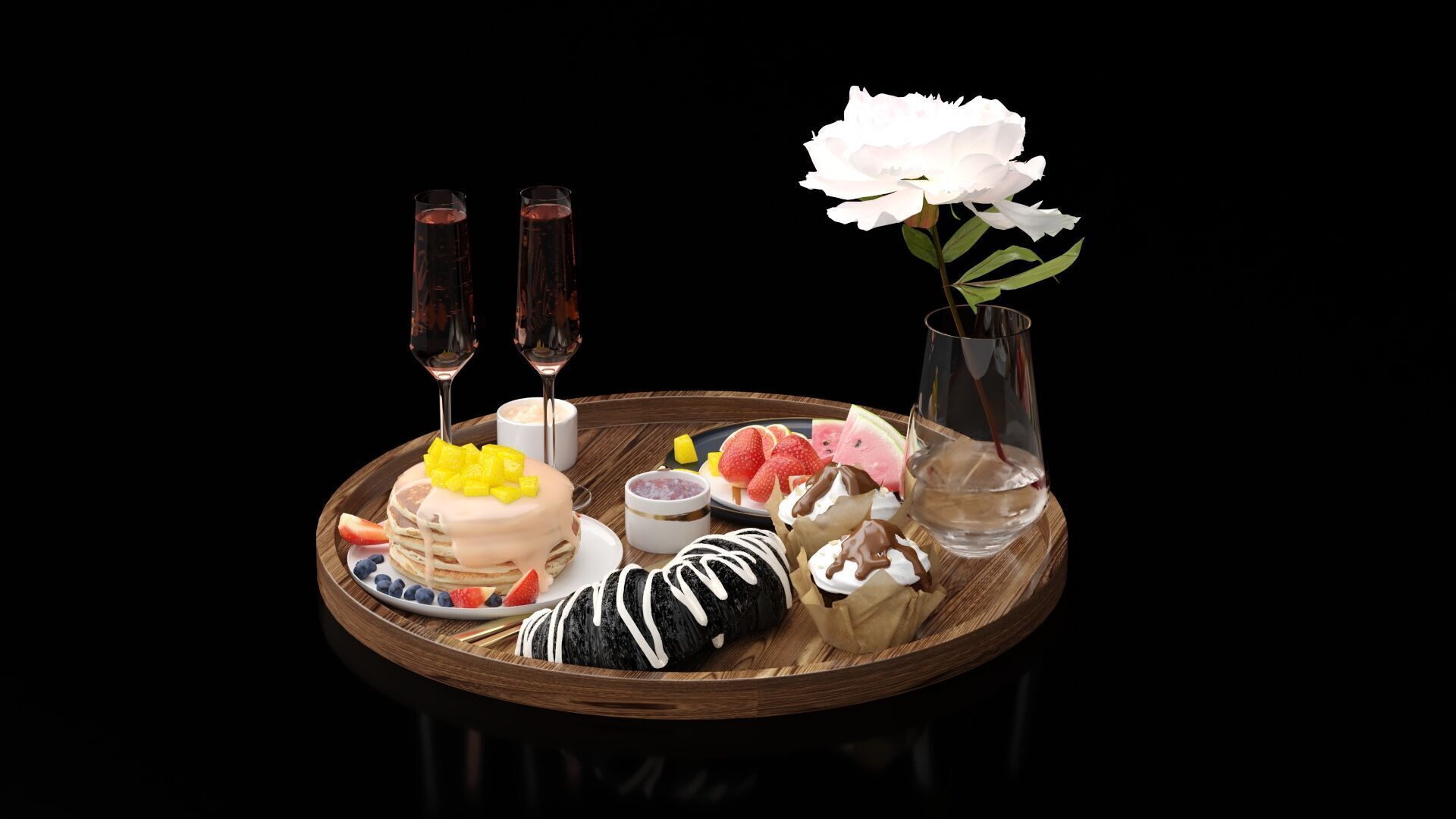 Breakfast In Bed 3D model_6