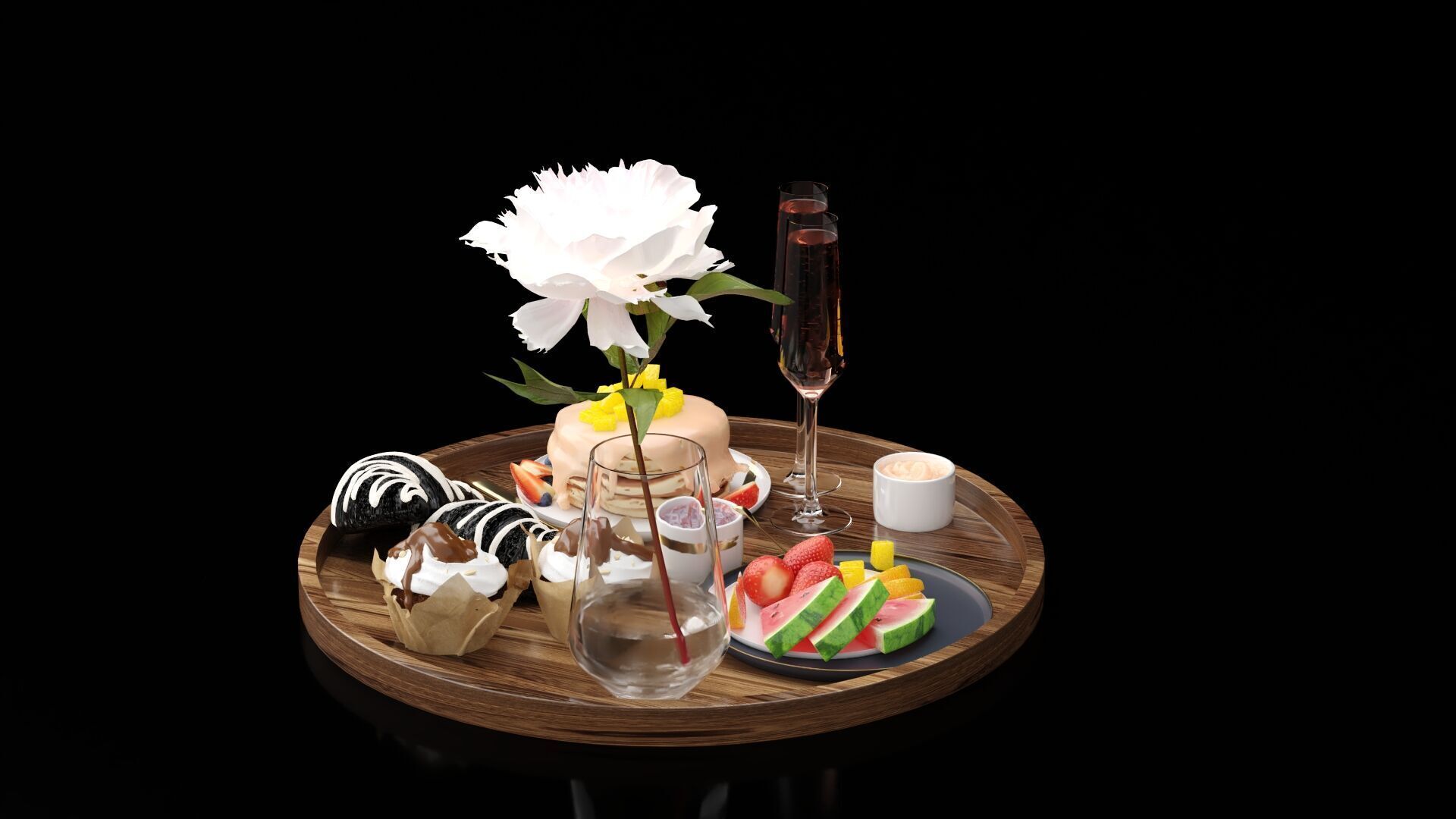 Breakfast In Bed 3D model_4