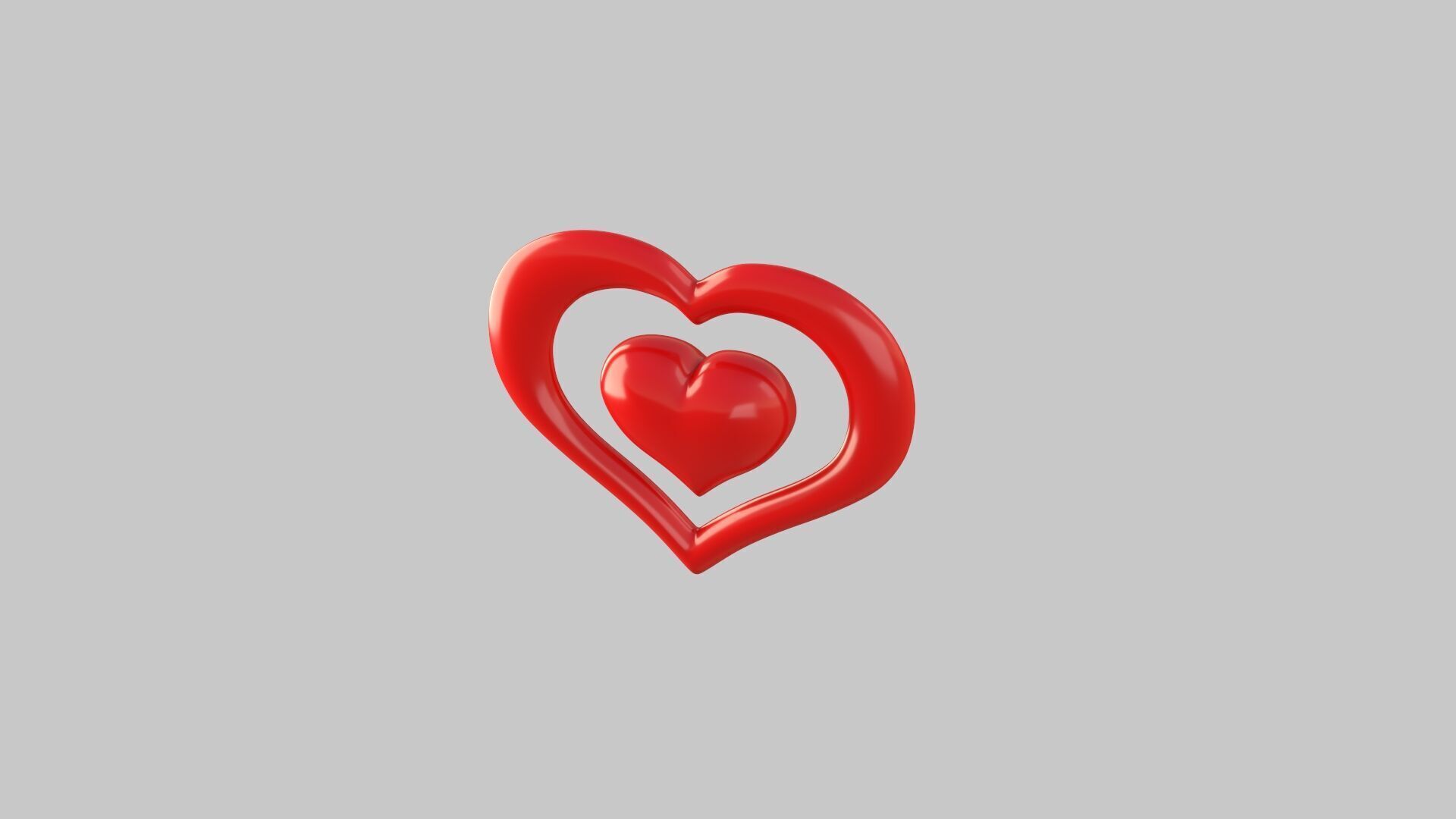 Heart icon v 05 3D model_5