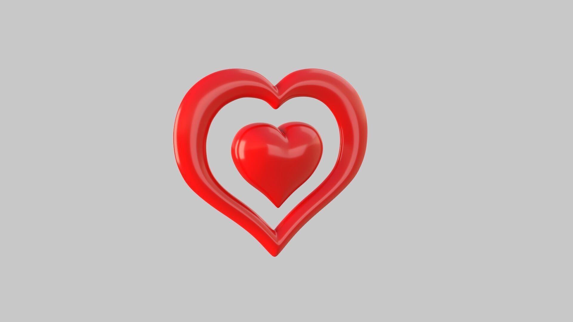 Heart icon v 05 3D model_1