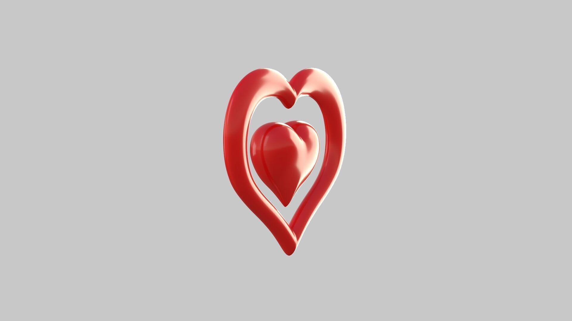 Heart icon v 05 3D model_3