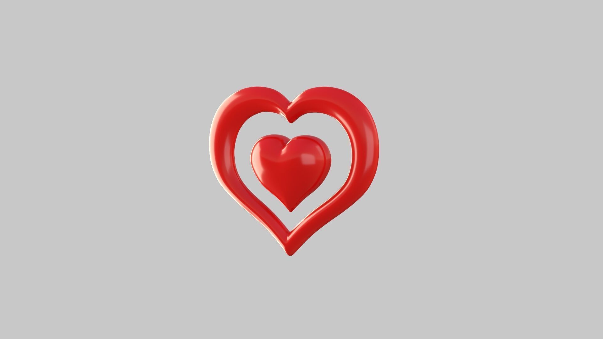 Heart icon v 05 3D model_2