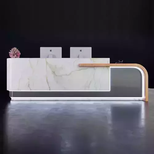 reception desk design 5 Low-poly 3D model