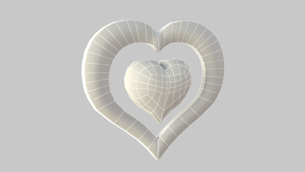 Heart icon v 06 3D model_8