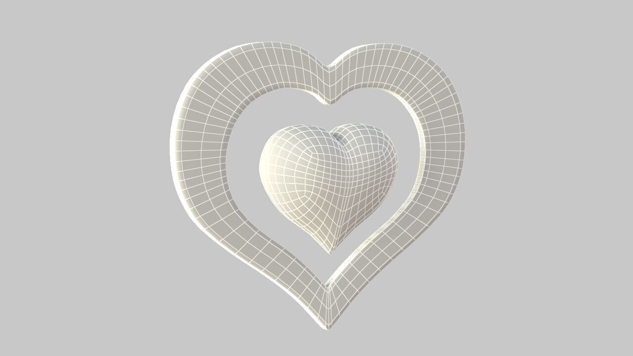 Heart icon v 06 3D model_7