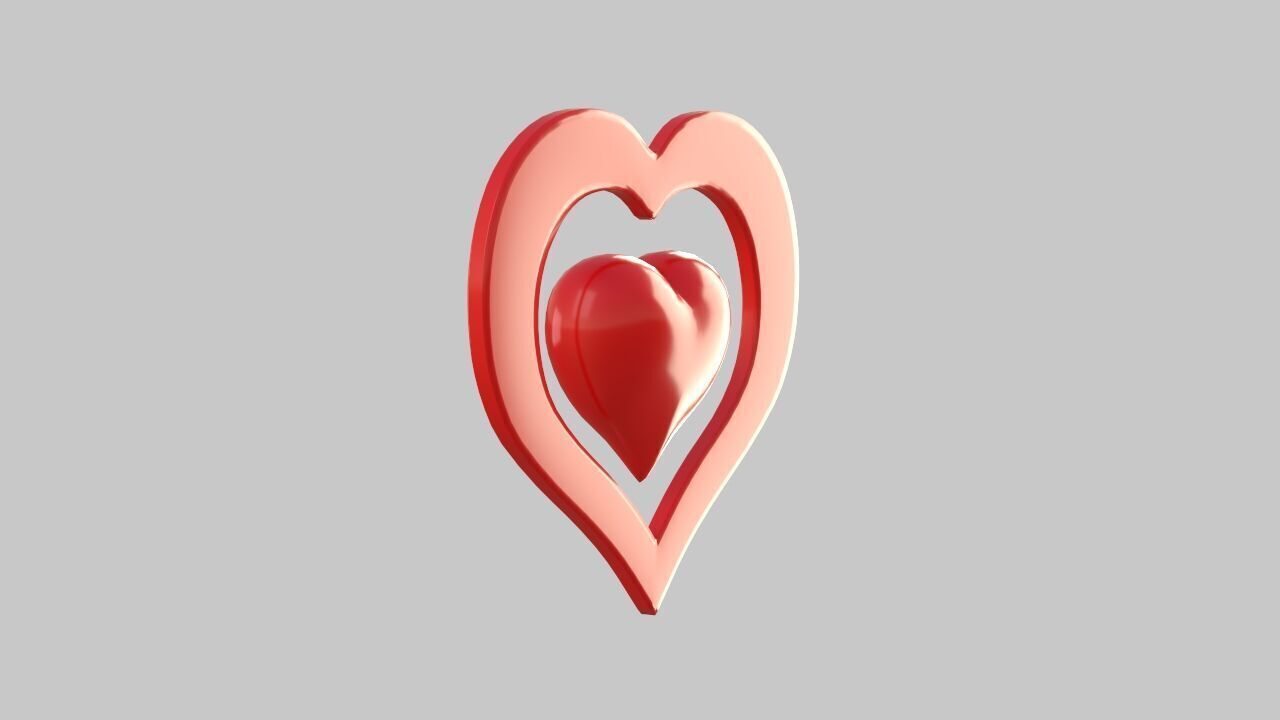 Heart icon v 06 3D model_3