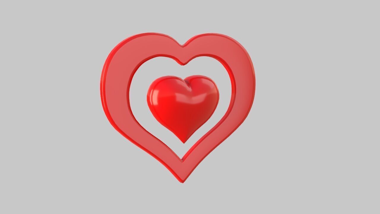 Heart icon v 06 3D model_1