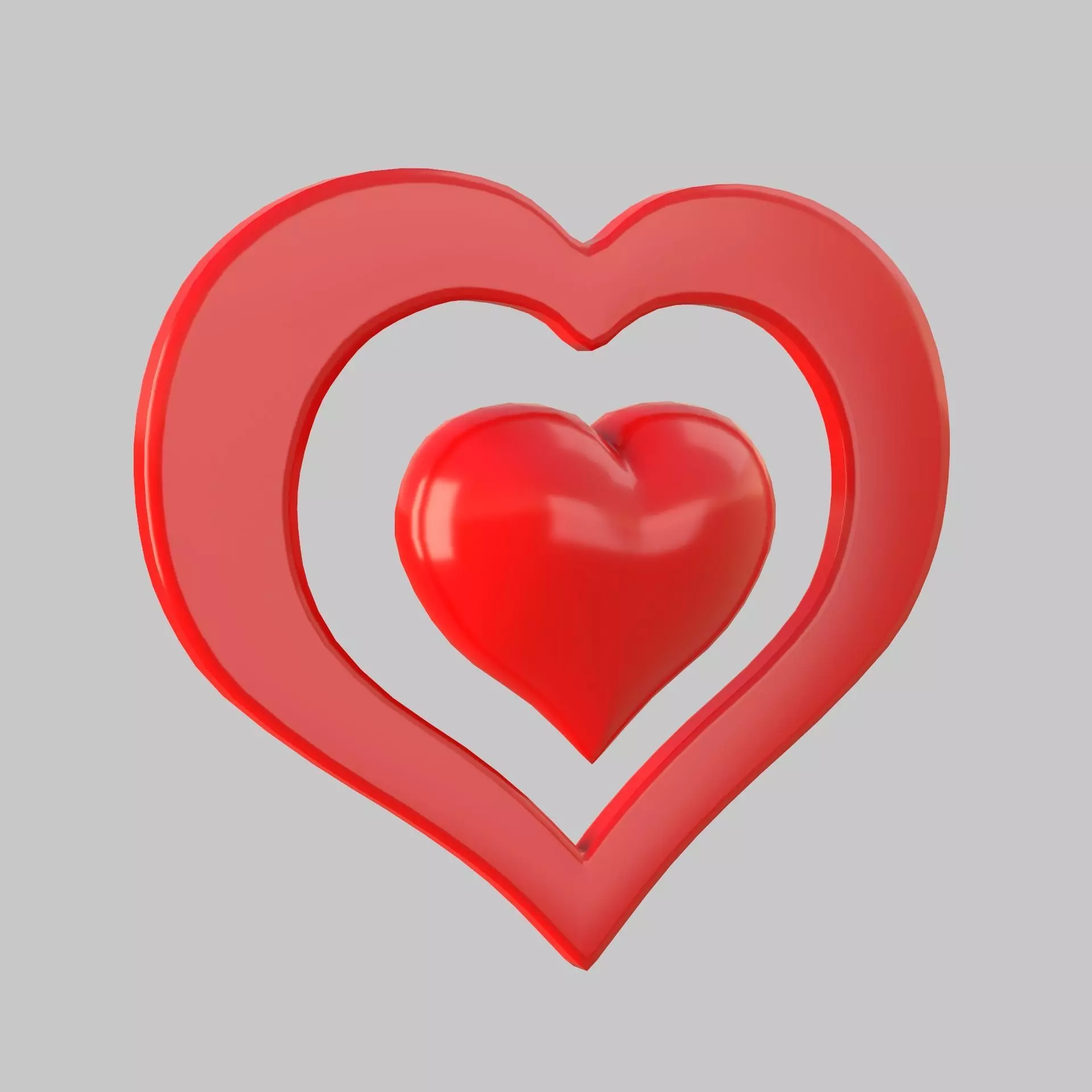 Heart icon v 06 3D model_0