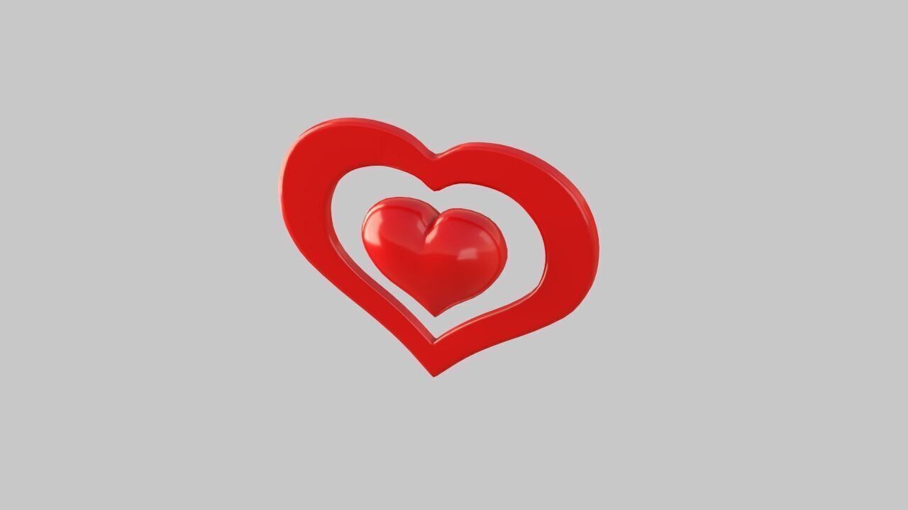 Heart icon v 06 3D model_5