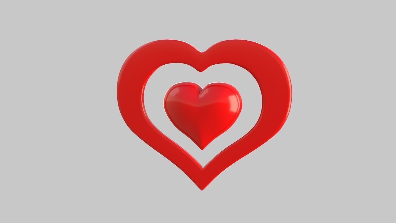 Heart icon v 06 3D model_4