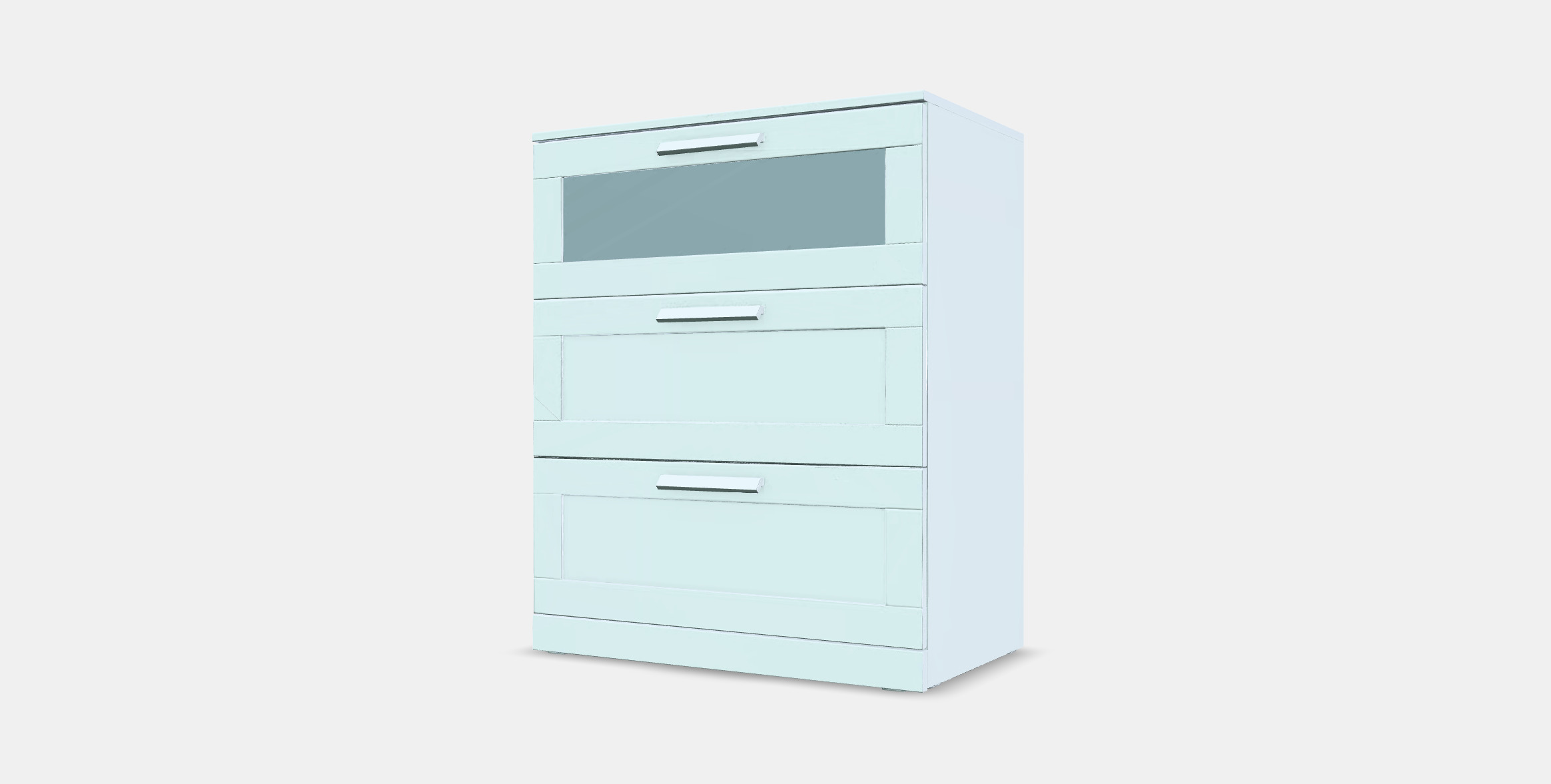 BRIMNES Chest of 3 drawers Low-poly 3D model_12