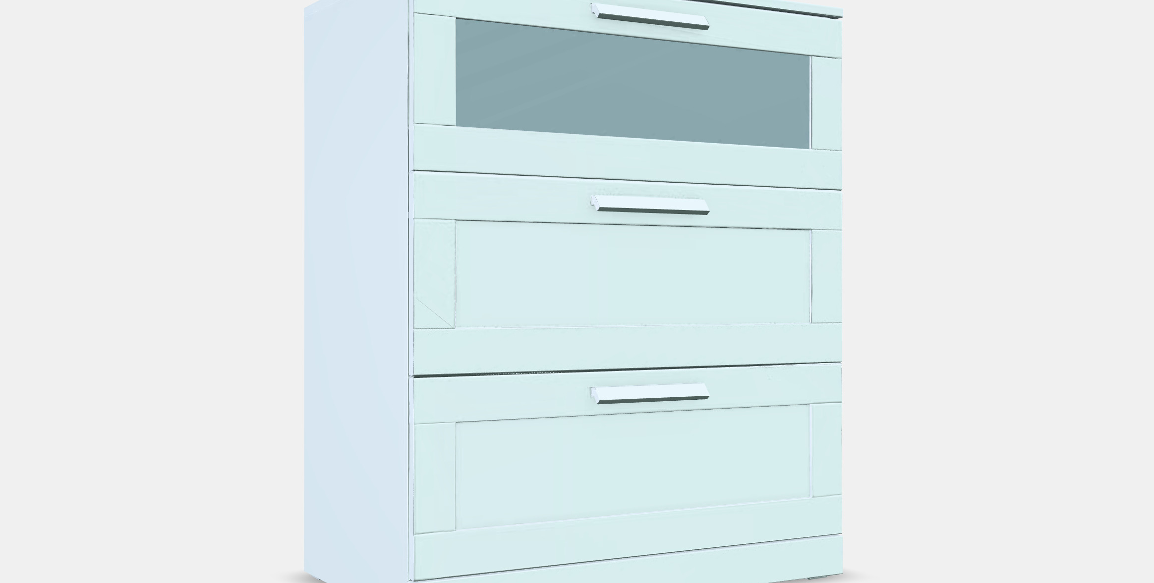 BRIMNES Chest of 3 drawers Low-poly 3D model_9