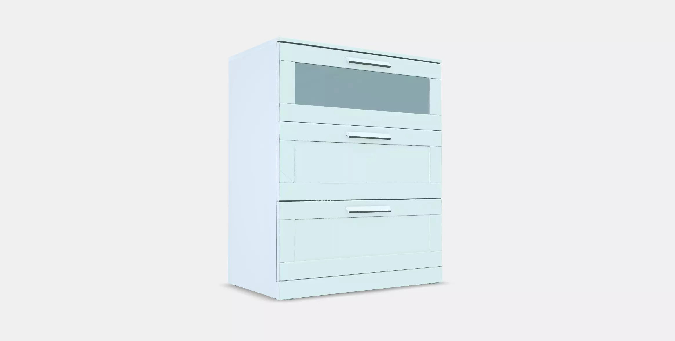 BRIMNES Chest of 3 drawers Low-poly 3D model_0