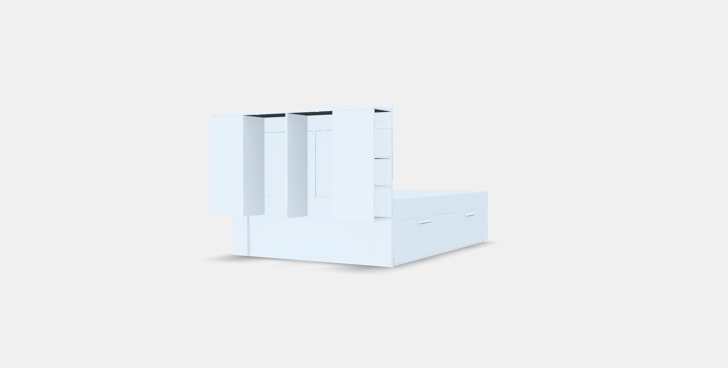 BRIMNES Bed frame w storage and headboard 3 3D model_3