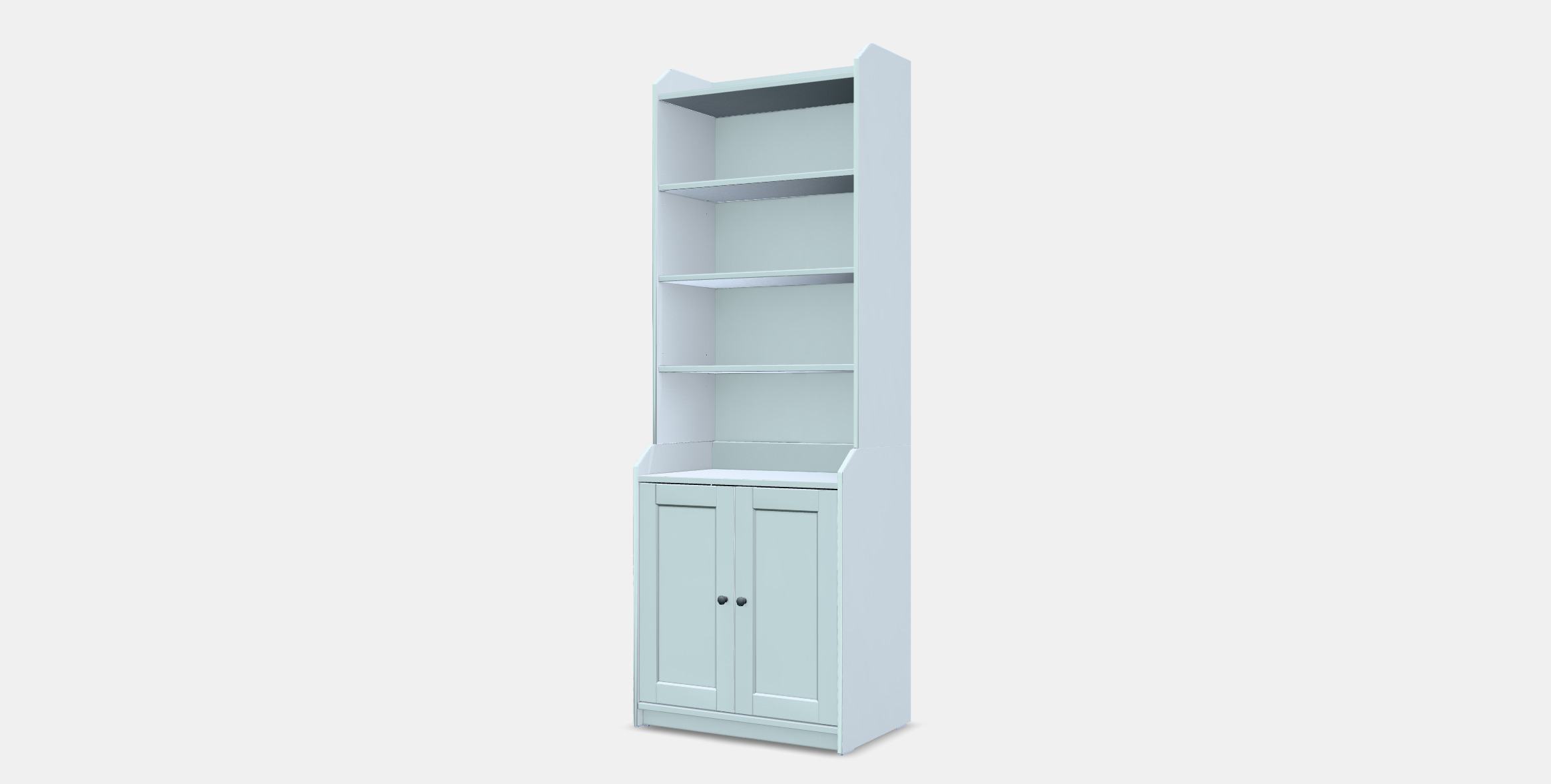 HAUGA High cabinet with 2 doors Low-poly 3D model_12