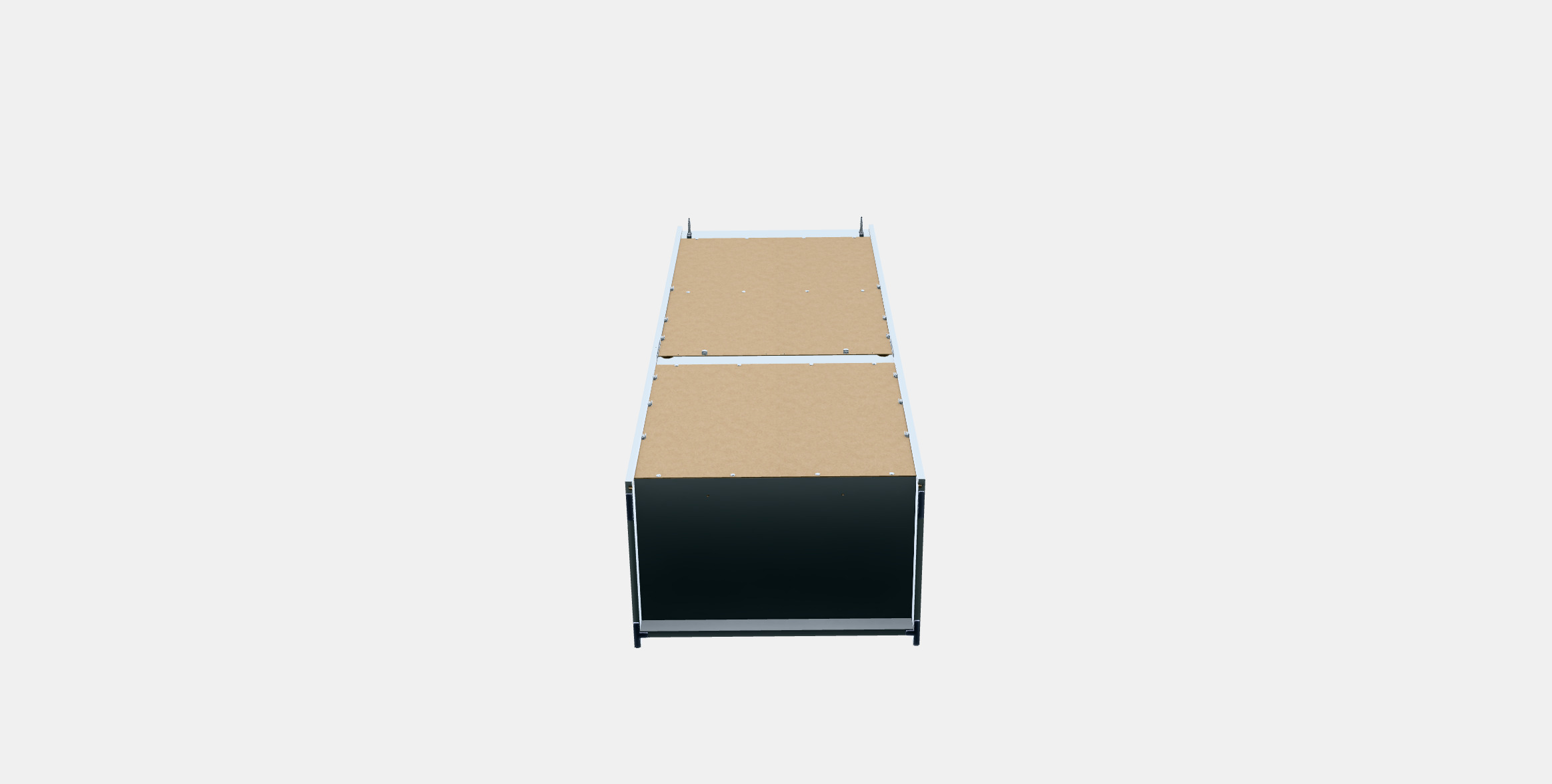 HAUGA High cabinet with 2 doors Low-poly 3D model_5