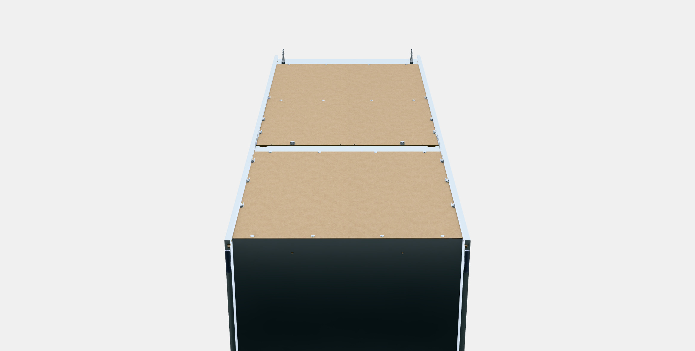 HAUGA High cabinet with 2 doors Low-poly 3D model_7