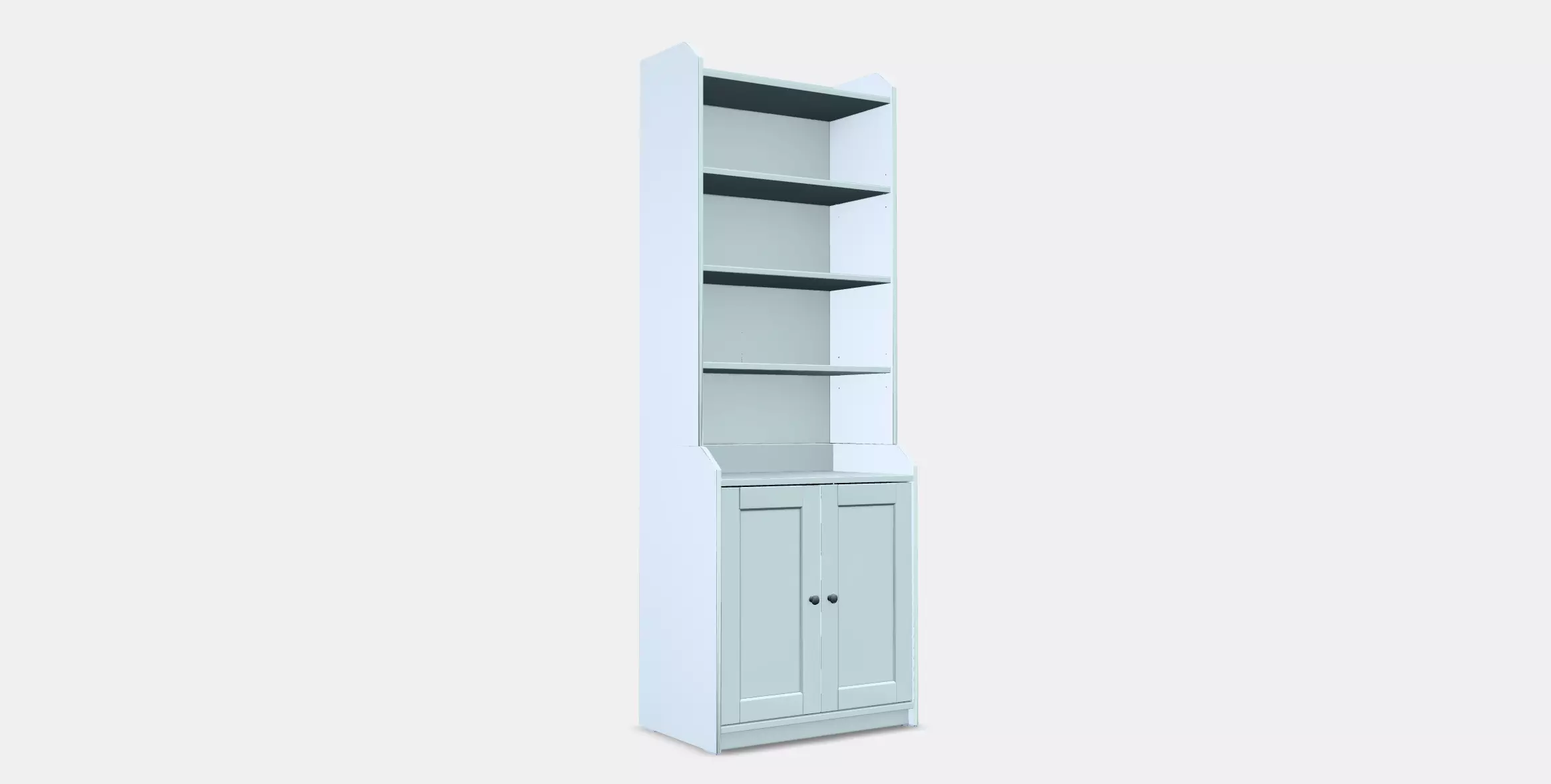 HAUGA High cabinet with 2 doors Low-poly 3D model_0