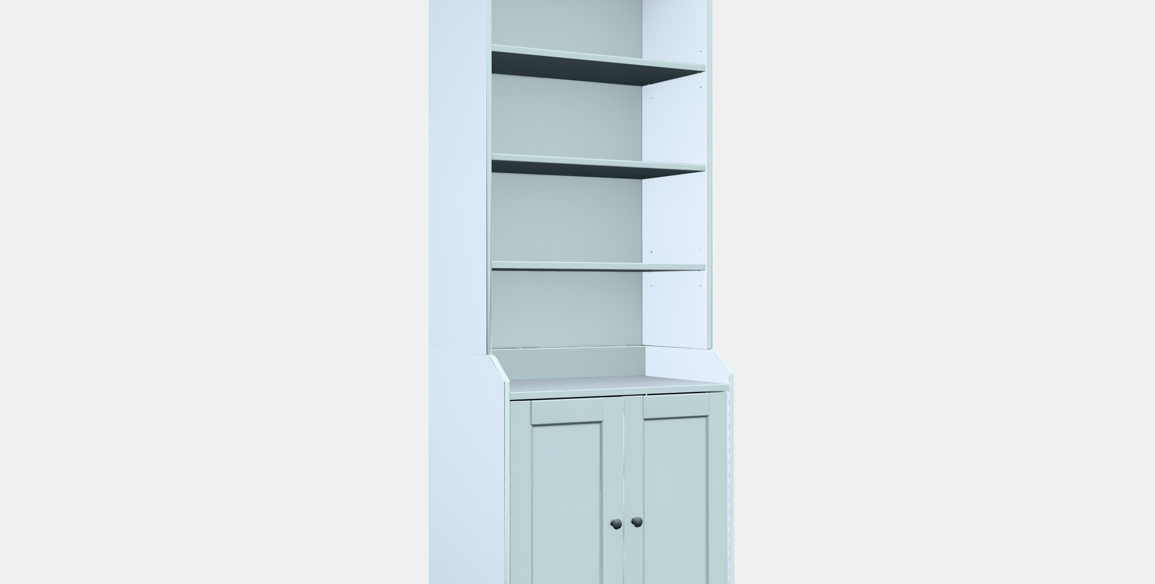 HAUGA High cabinet with 2 doors Low-poly 3D model_10
