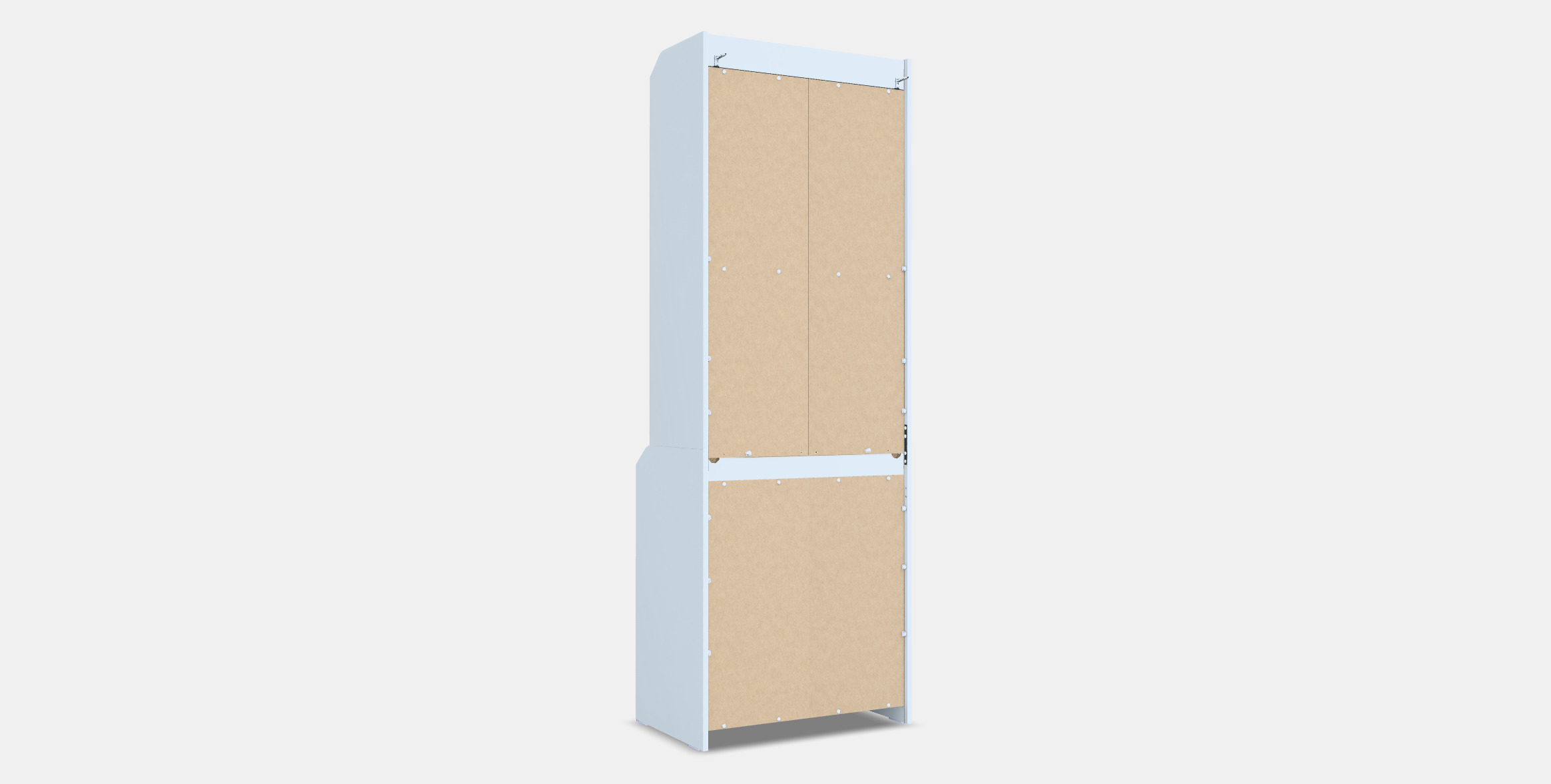 HAUGA High cabinet with 2 doors Low-poly 3D model_16