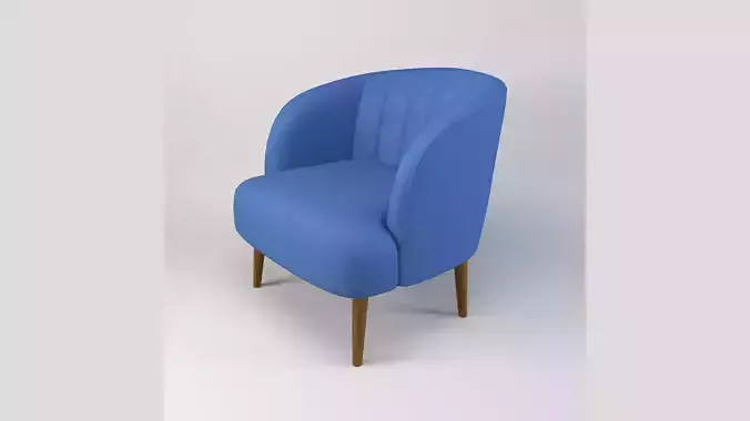 Blue Lounge Armchair