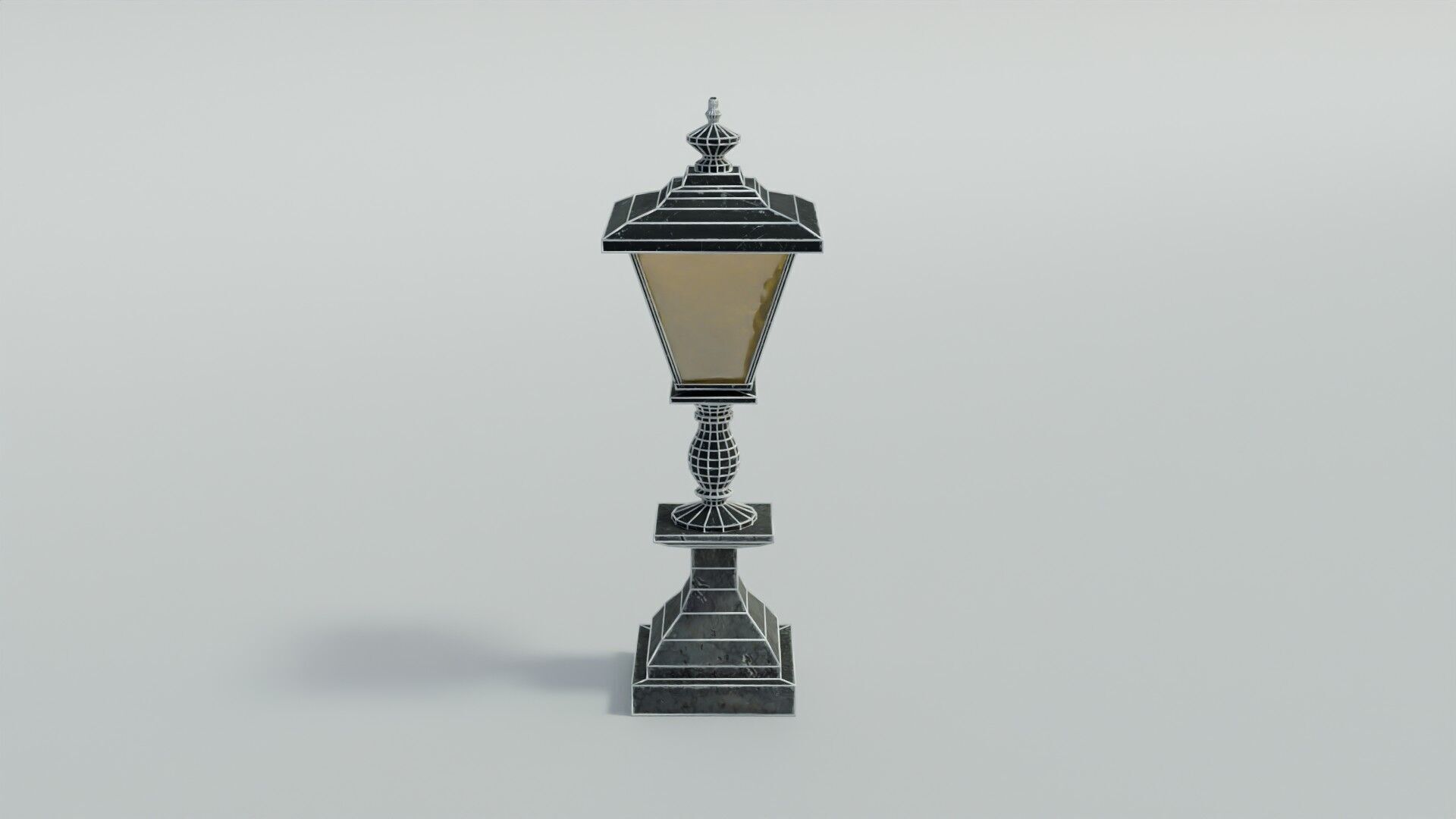 Cemetery Lamp Low-poly 3D model_22