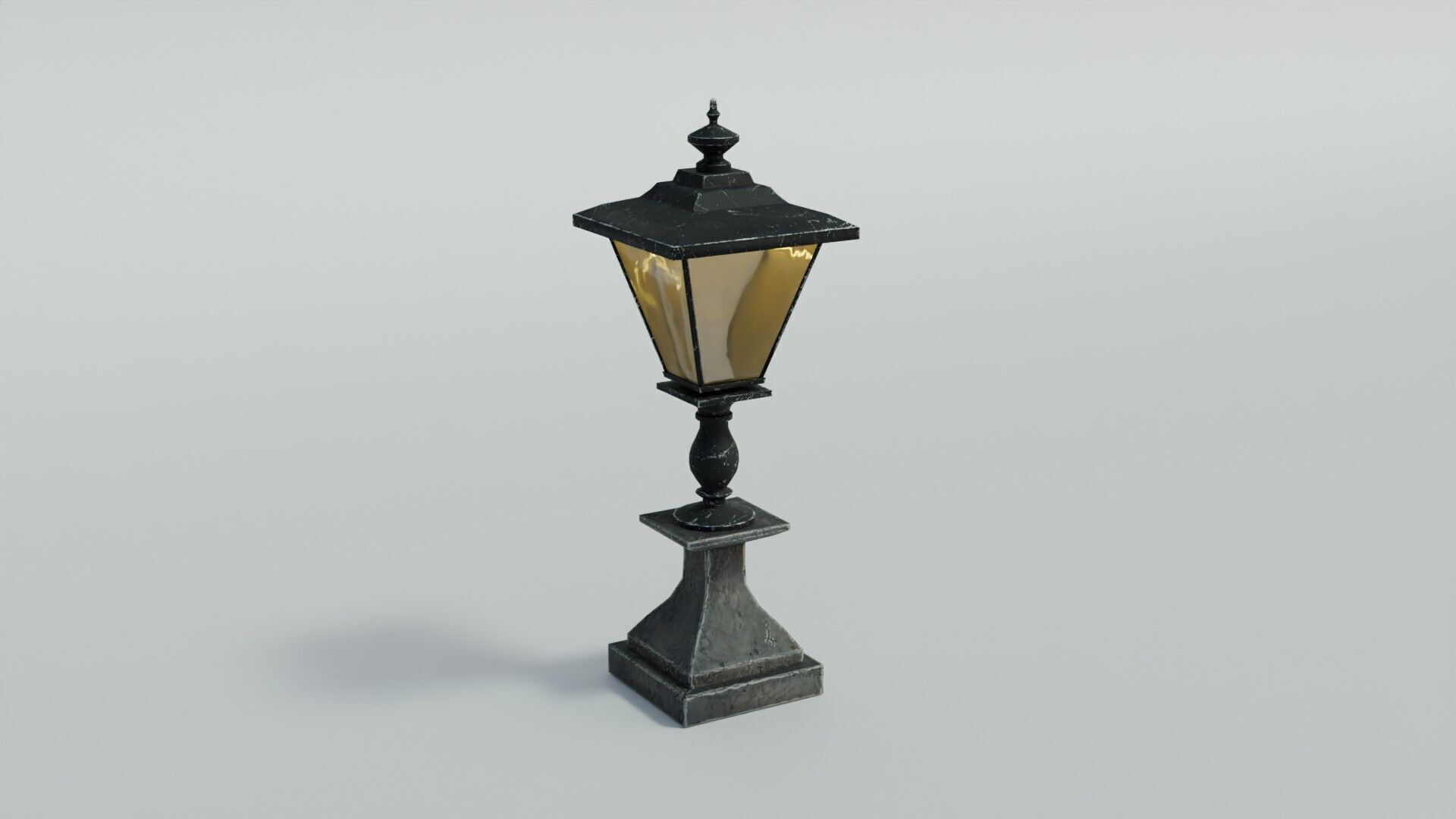 Cemetery Lamp Low-poly 3D model_12