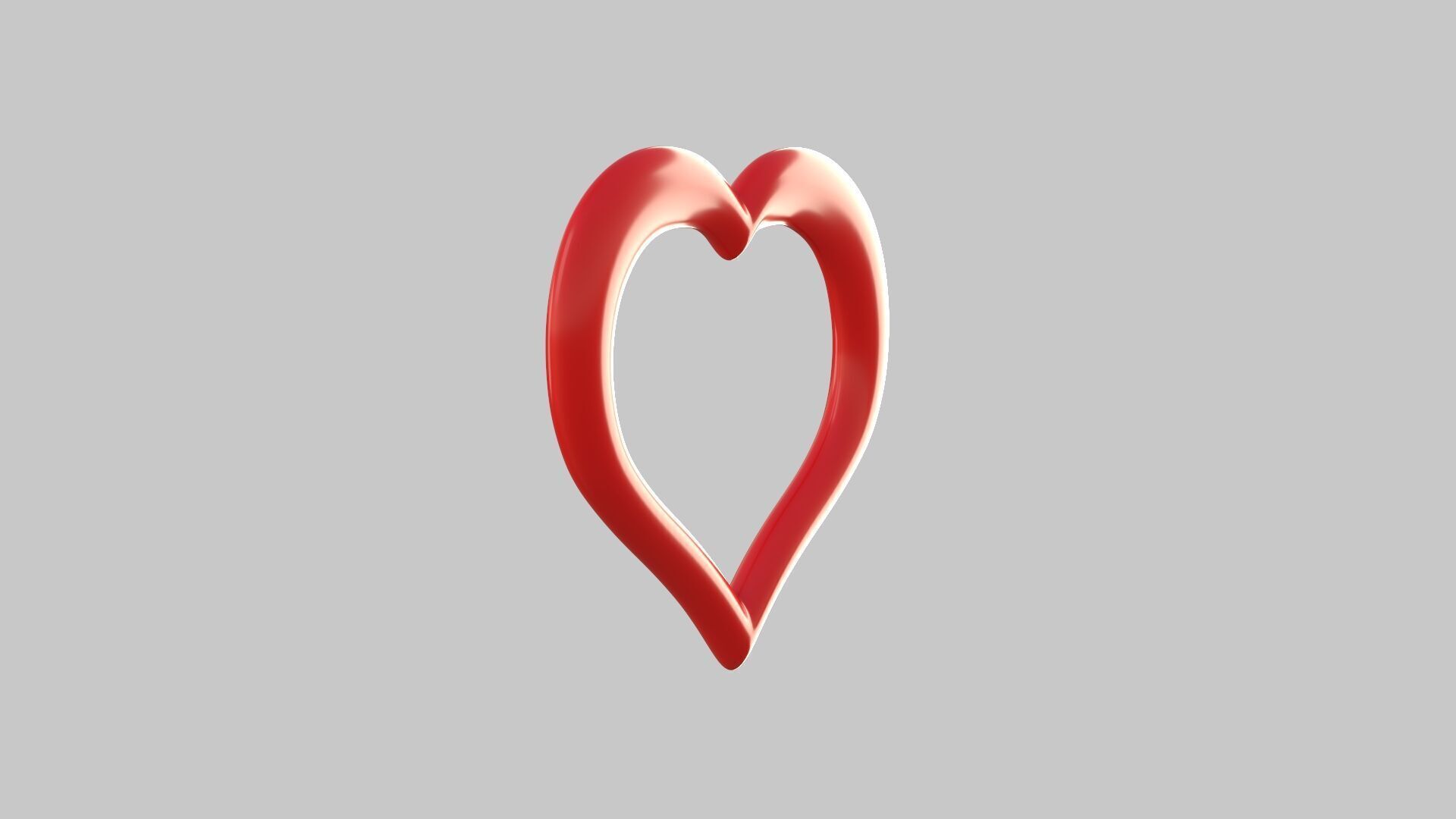 Heart icon v 09 3D model_3