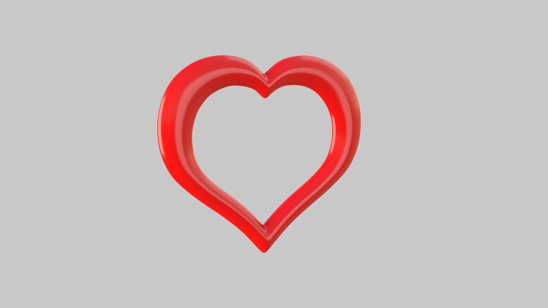 Heart icon v 09 3D model_1