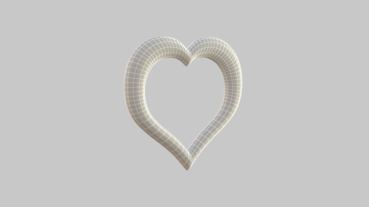 Heart icon v 09 3D model_8
