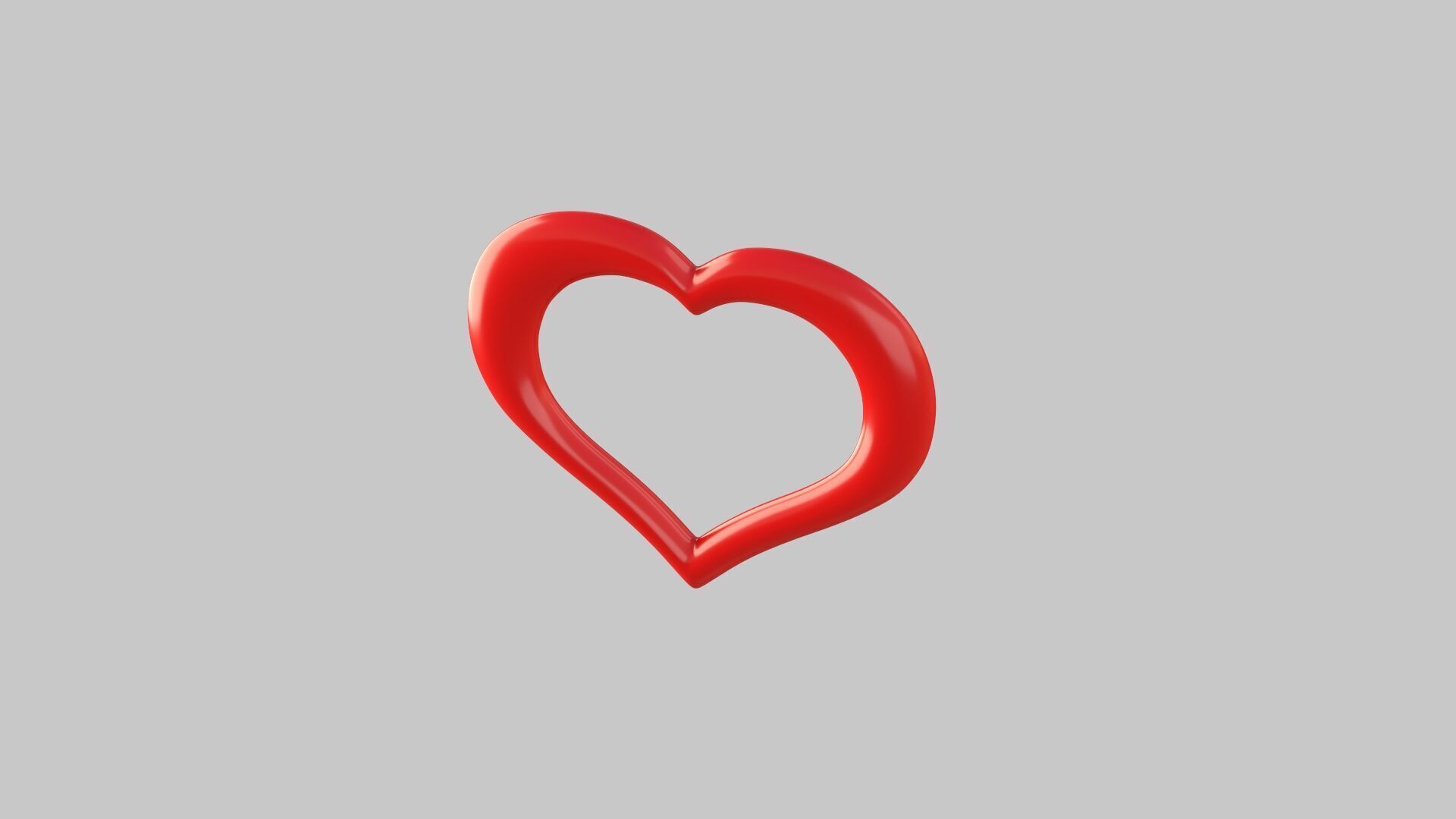 Heart icon v 09 3D model_5