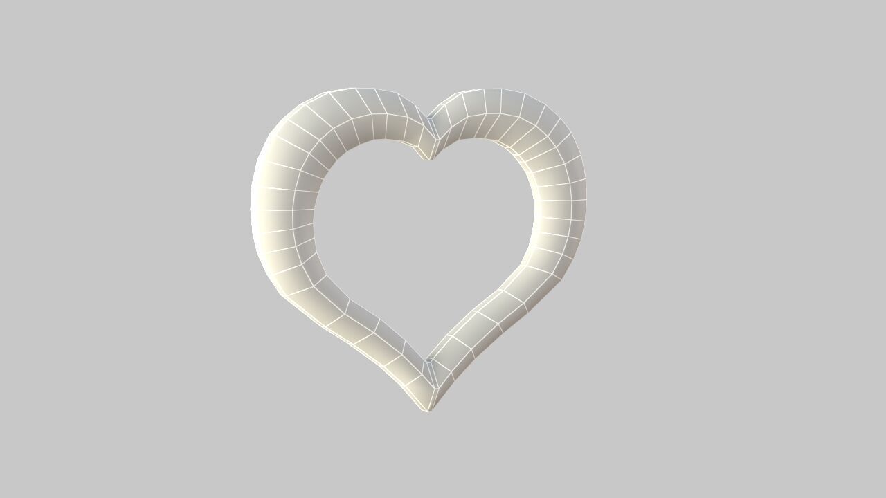 Heart icon v 09 3D model_10