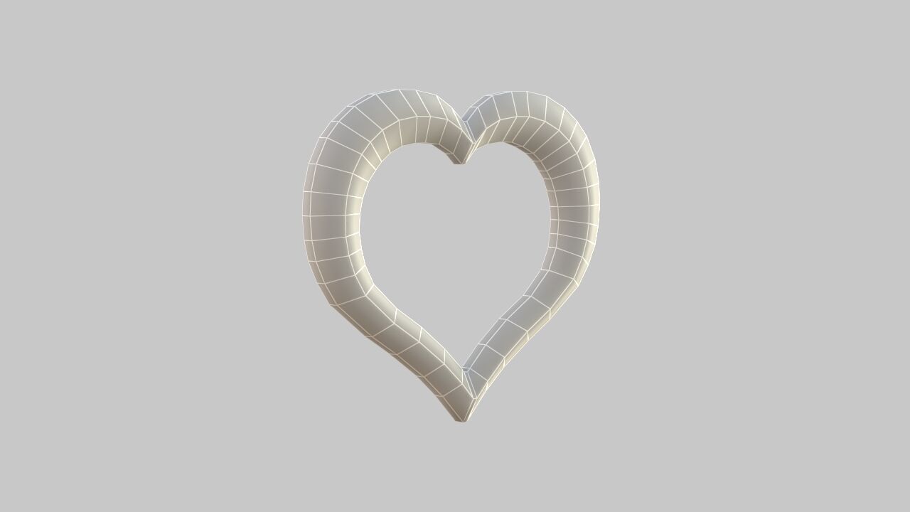 Heart icon v 09 3D model_9