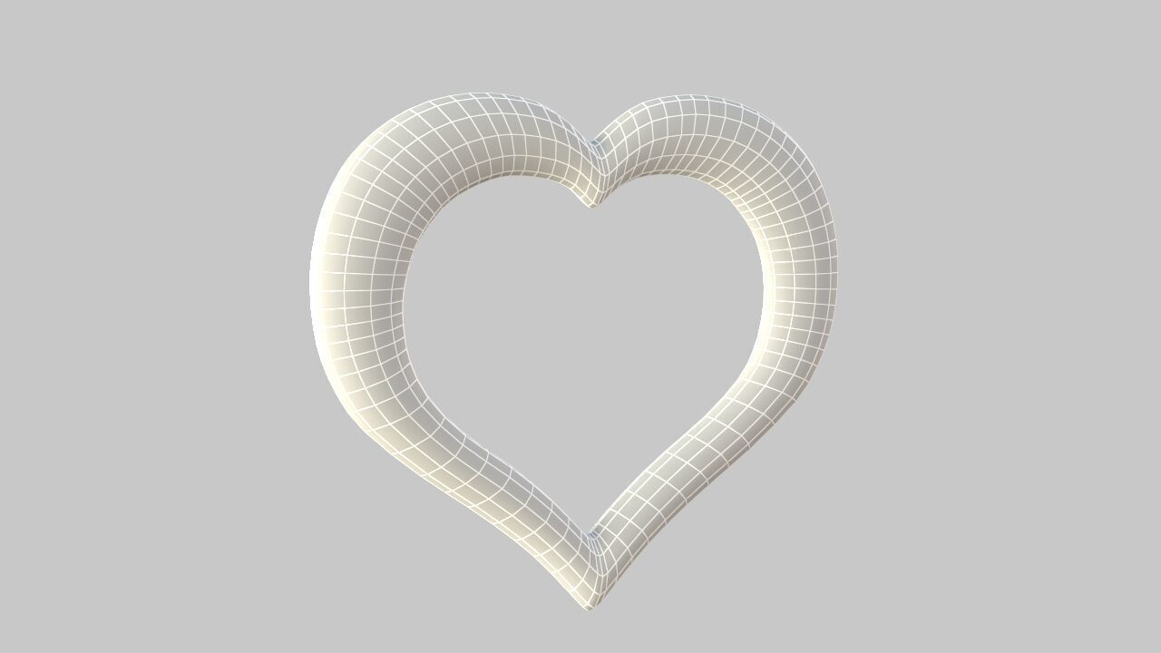 Heart icon v 09 3D model_7