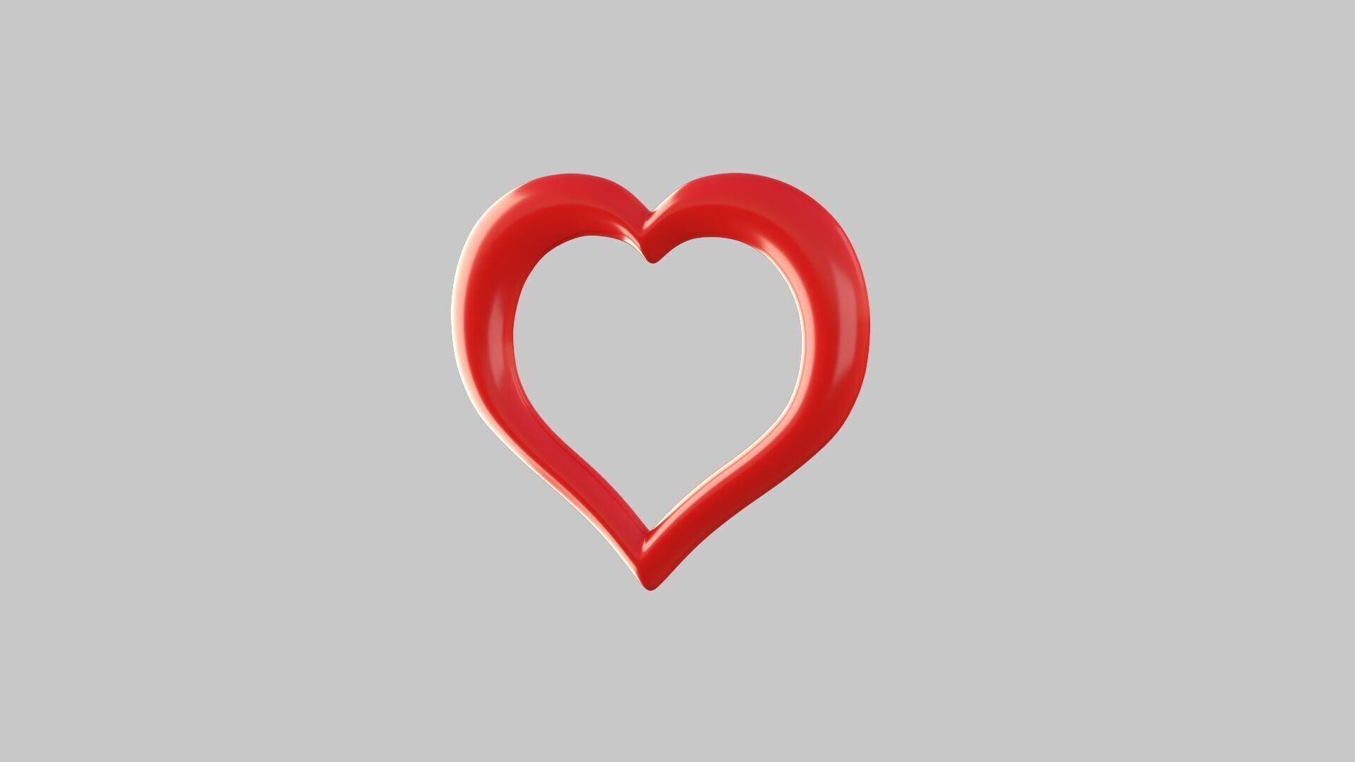 Heart icon v 09 3D model_2