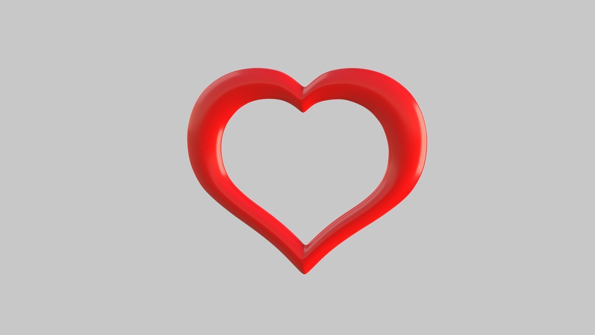 Heart icon v 09 3D model_4