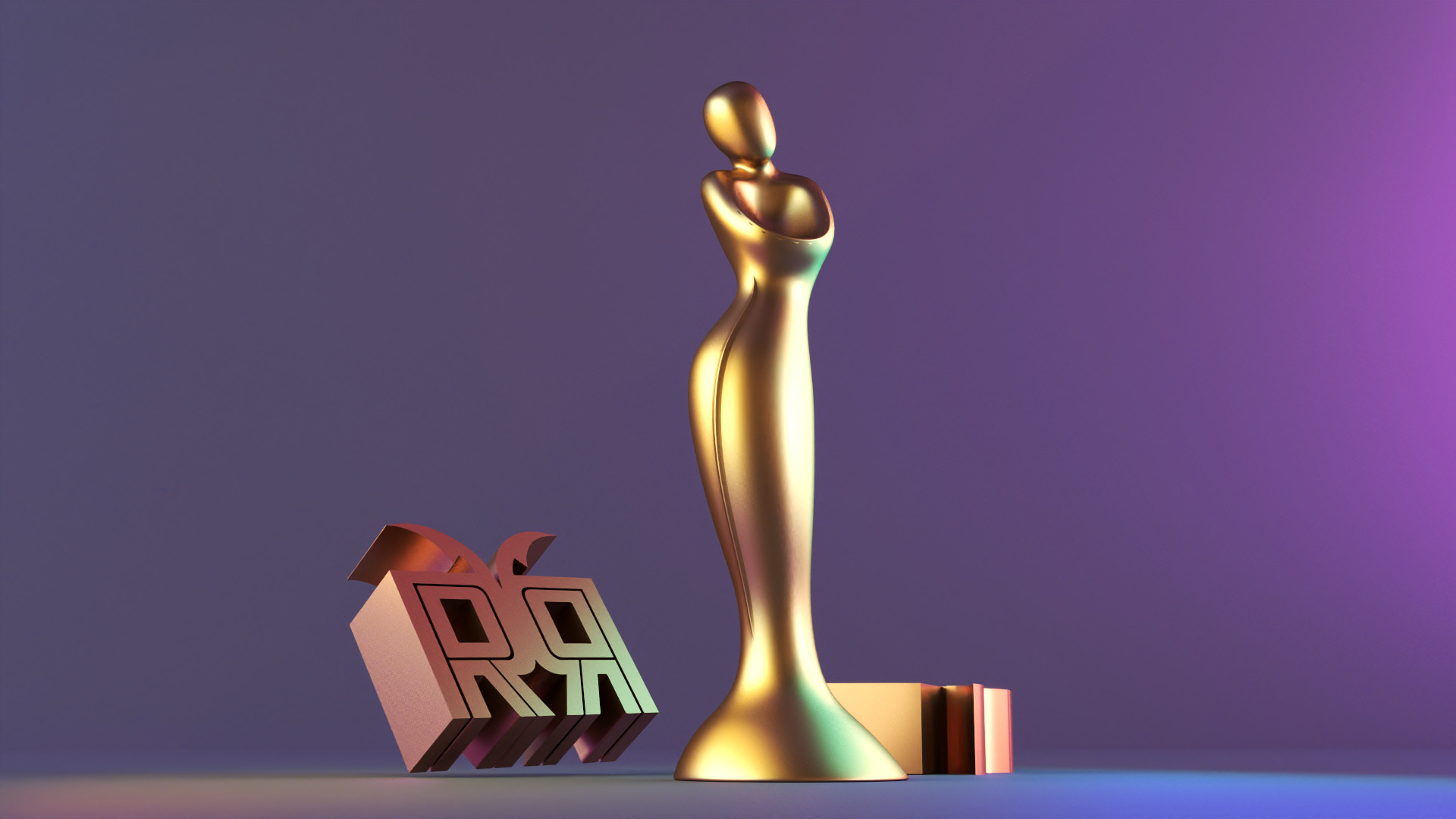 Modern Abstract Female Statue Decor 3D print model_5