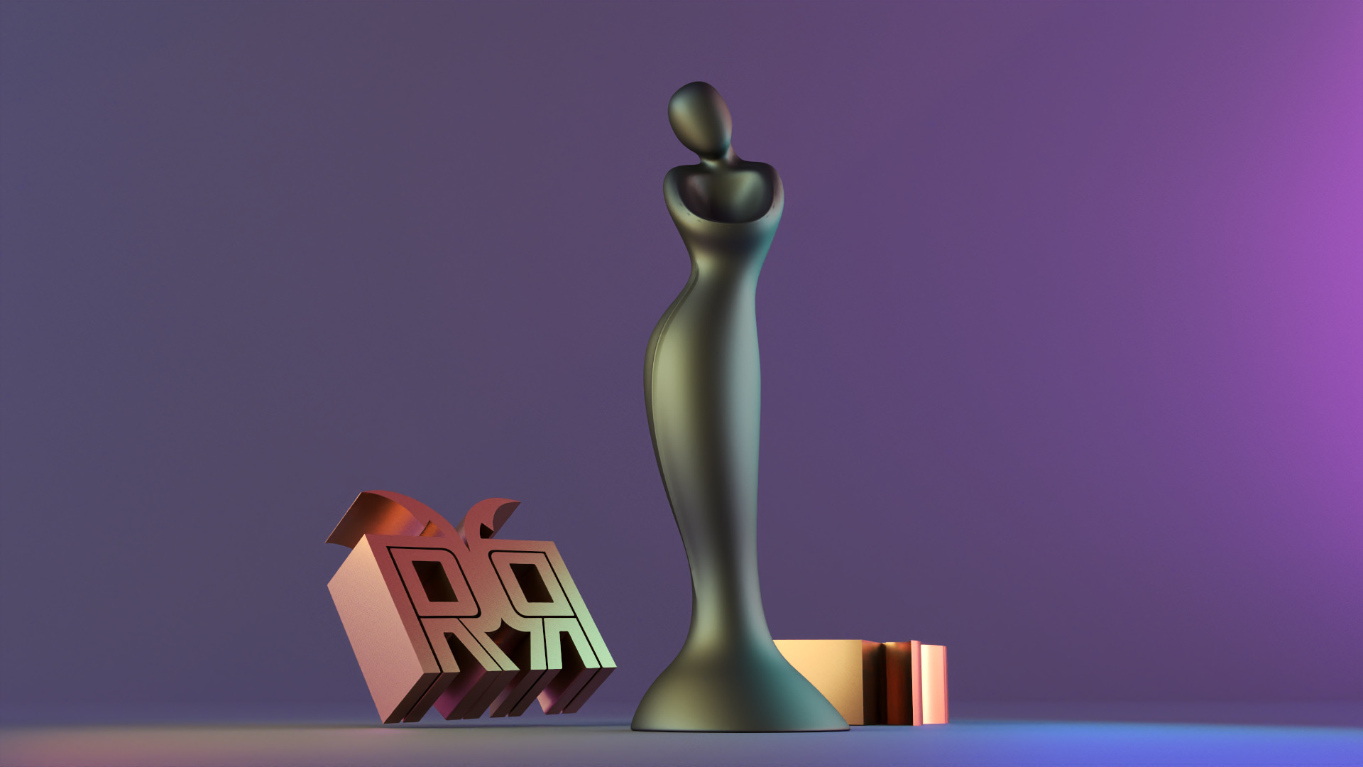 Modern Abstract Female Statue Decor 3D print model_2